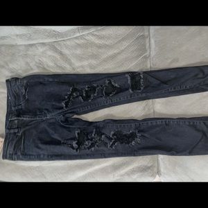 American Eagle Black ripped jeans